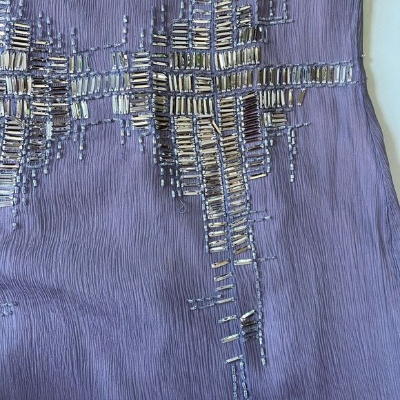 Carolina Herrera Silk Sequins Purple Dress - Picture 12 of 16